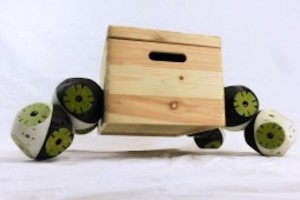 Photo courtesy of Biorobotics Laboratory, EPFL Roombots modules coming out of a storage box.