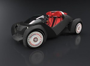 The 3D-printed car at IMTS stemmed from a Local Motors Design Challenge, which resulted in the submission of over 200 entries from more than 30 countries. The winning concept, Strati, inspired the full-sized 3D-printed prototype. (Source: Local Motors)